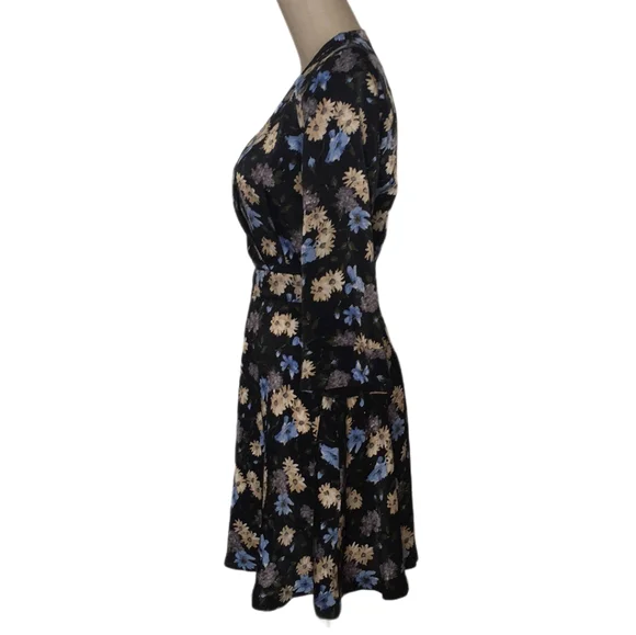 ZARA Long Sleeve Flower Dress NWT Sz XS - Picture 3 of 11